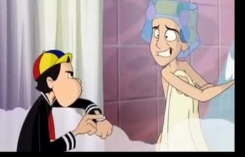 Chaves transando com dona florinda